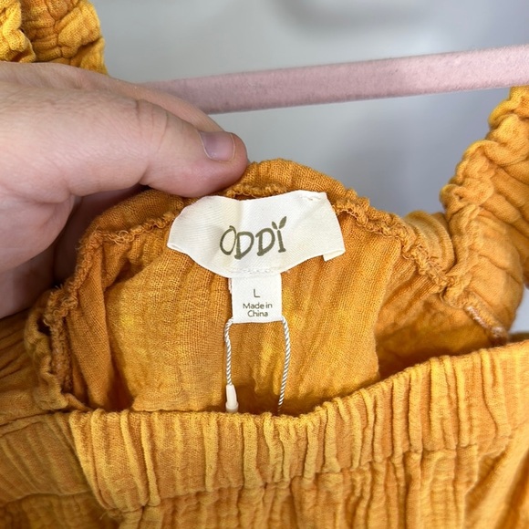 Yellow Tank Top Vibrant Lightweight Ruched - ODDI - Picture 6 of 7